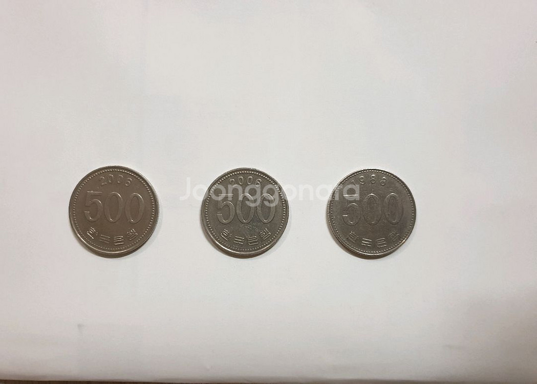 500원동전/1988년1개/2006년2개/100원동전5--0
