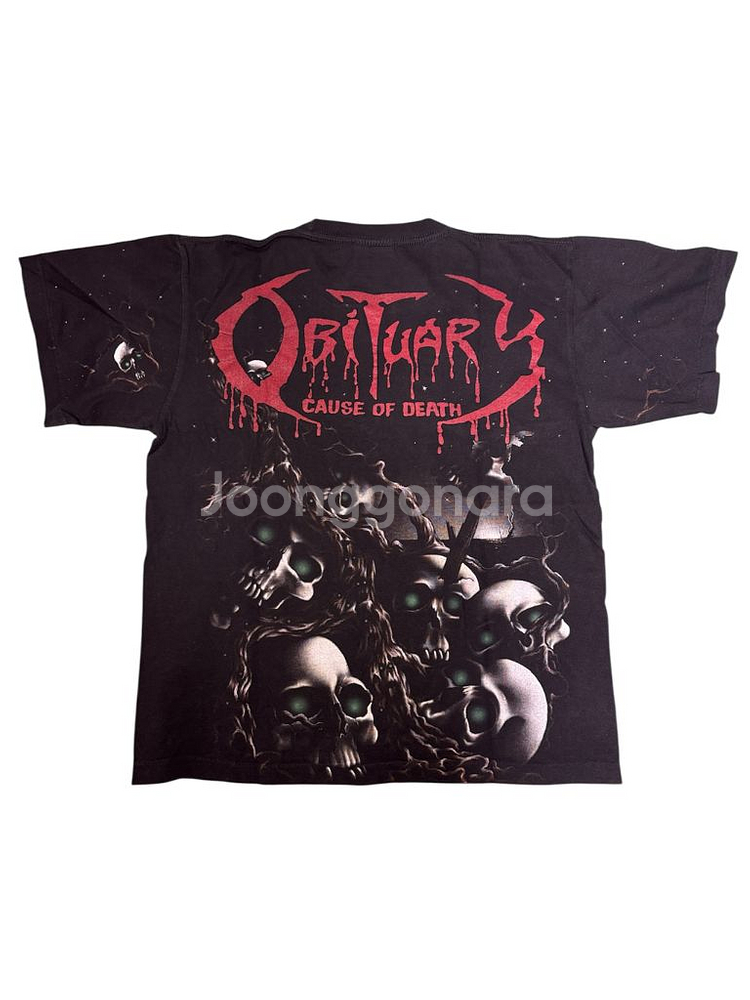 오비추어리 OBITUARY 90-00 빈티지 밴드티 L--3