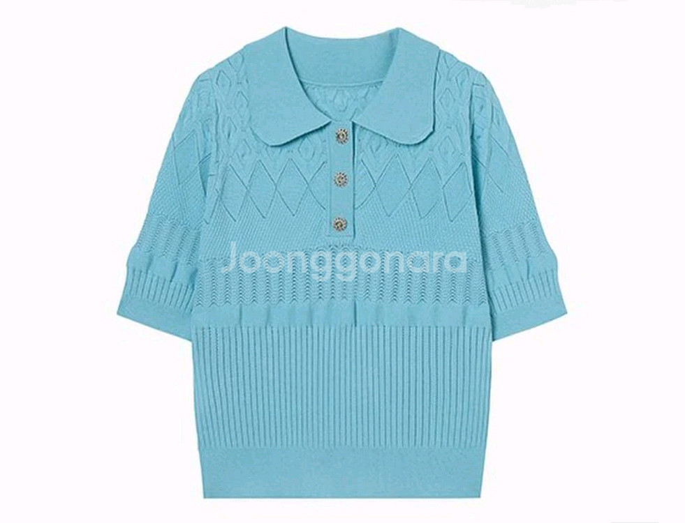 칼라거펠트 크로쉐 니트(77~88) ㅡ새상품--4
