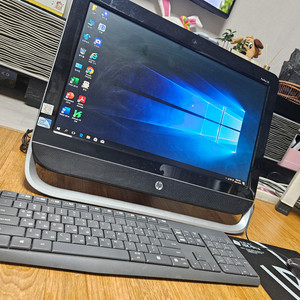 HP 일체형PC, 로지텍키보드 마우스 패드 인강 사무용