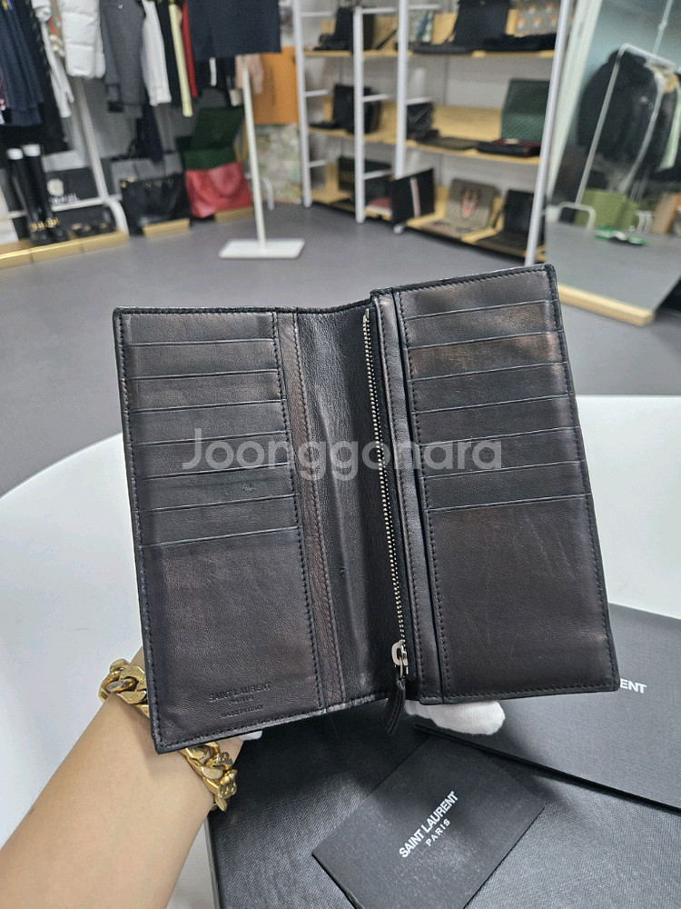 [A급컨디션]입생로랑 악어 장지갑--4