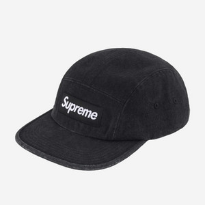 슈프림 데님 캠프캡 블랙 - 25SS