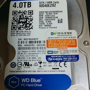 [초특가택포] HDD 4TB WD BLUE