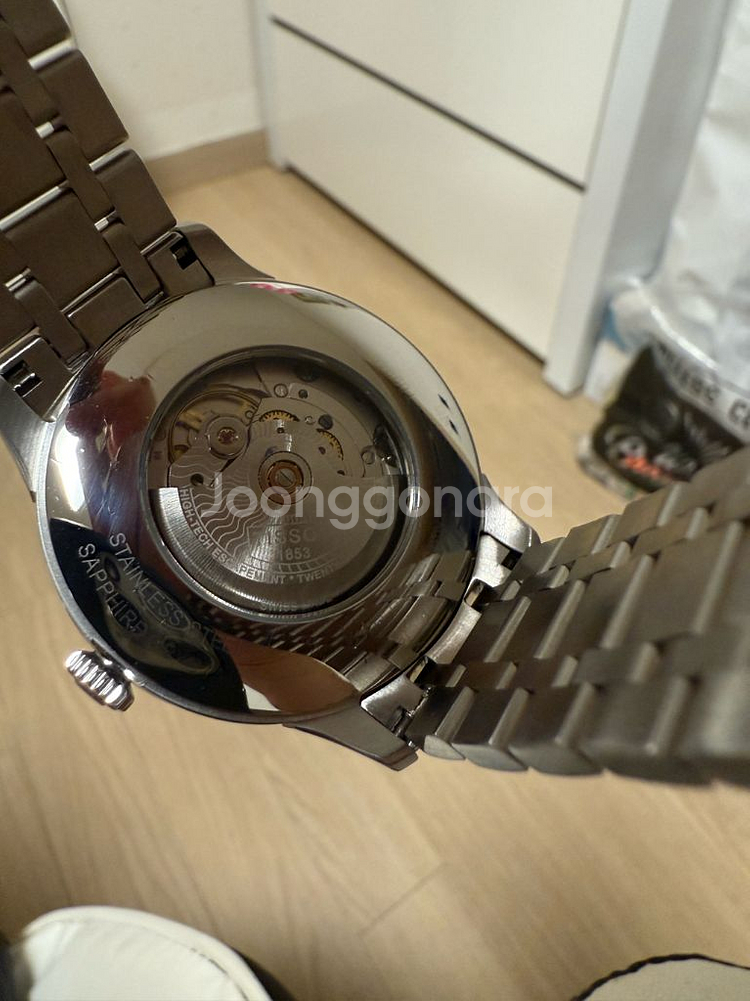 티쏘 슈망 데 뚜렐 블루 42mm 새상품급 팝니다--8