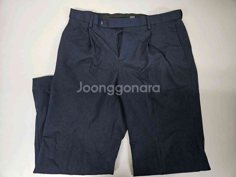 무신사 와이드 밴딩 슬랙스 네이비 36--0