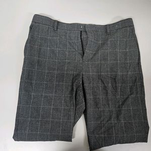 210 테이퍼드 슬랙스 체크 그레이 36
