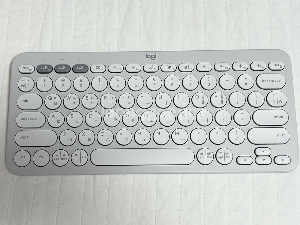 로지텍 K380S 블루투스 키보드 파우치세트(도브화이트--5