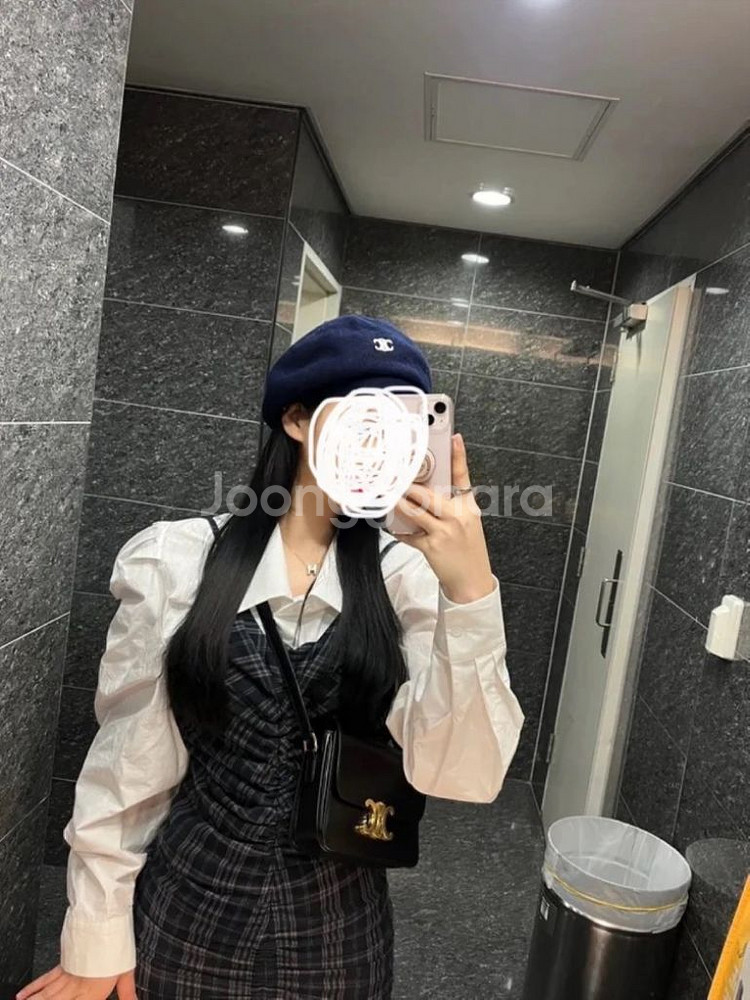 셀린느 울 베레모 네이비/베이지--2