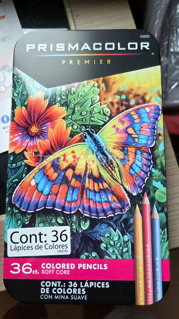 프리즈마색연필 36색 흰색 1회사용 새상품--0