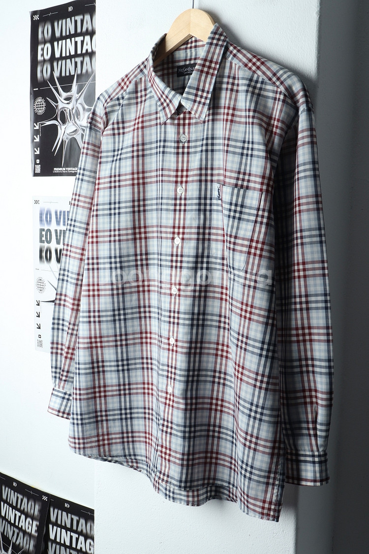 (2XL) 입생로랑 셔츠 남방 빅사이즈 체크--0