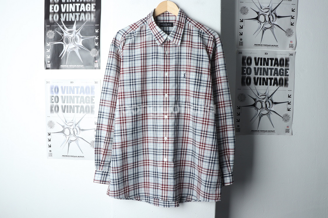 (2XL) 입생로랑 셔츠 남방 빅사이즈 체크--1