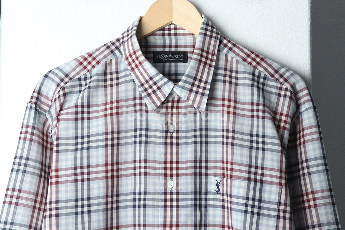 (2XL) 입생로랑 셔츠 남방 빅사이즈 체크--2