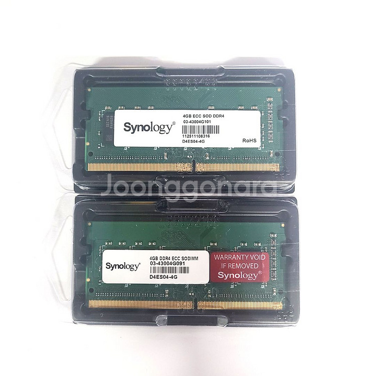 시놀로지 4기가 DDR4 메모리 개당 35,000원--1