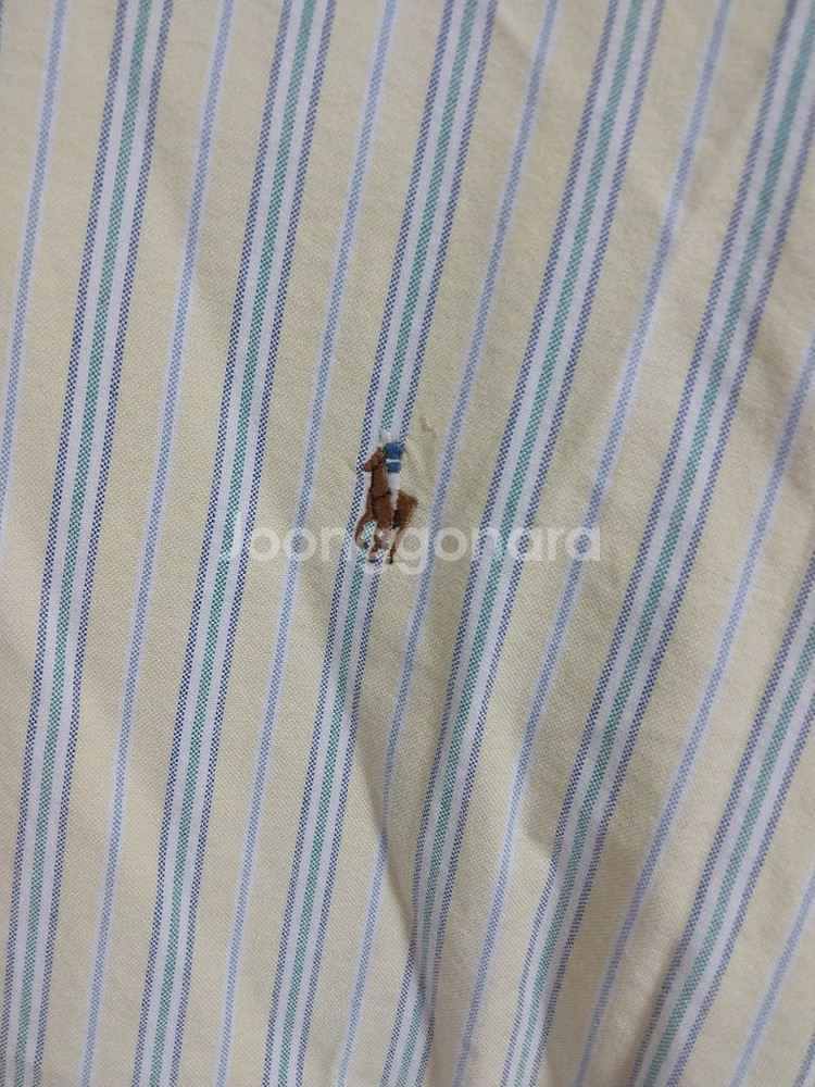 정품 빈티지 90년대 폴로 스트라이프 오버핏 셔츠--1
