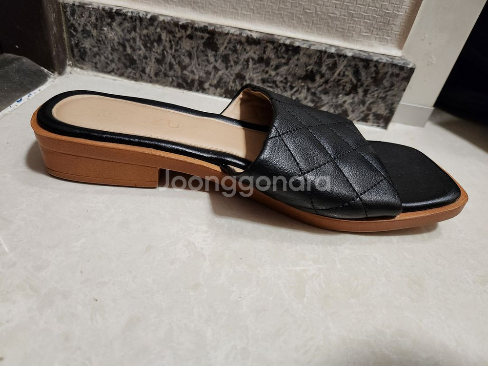 여자검정밴딩샌들 여름슬리퍼 245--2