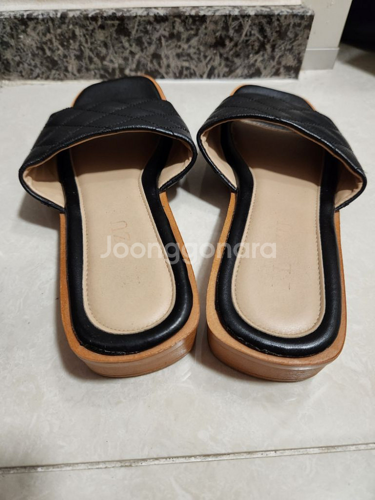 여자검정밴딩샌들 여름슬리퍼 245--3