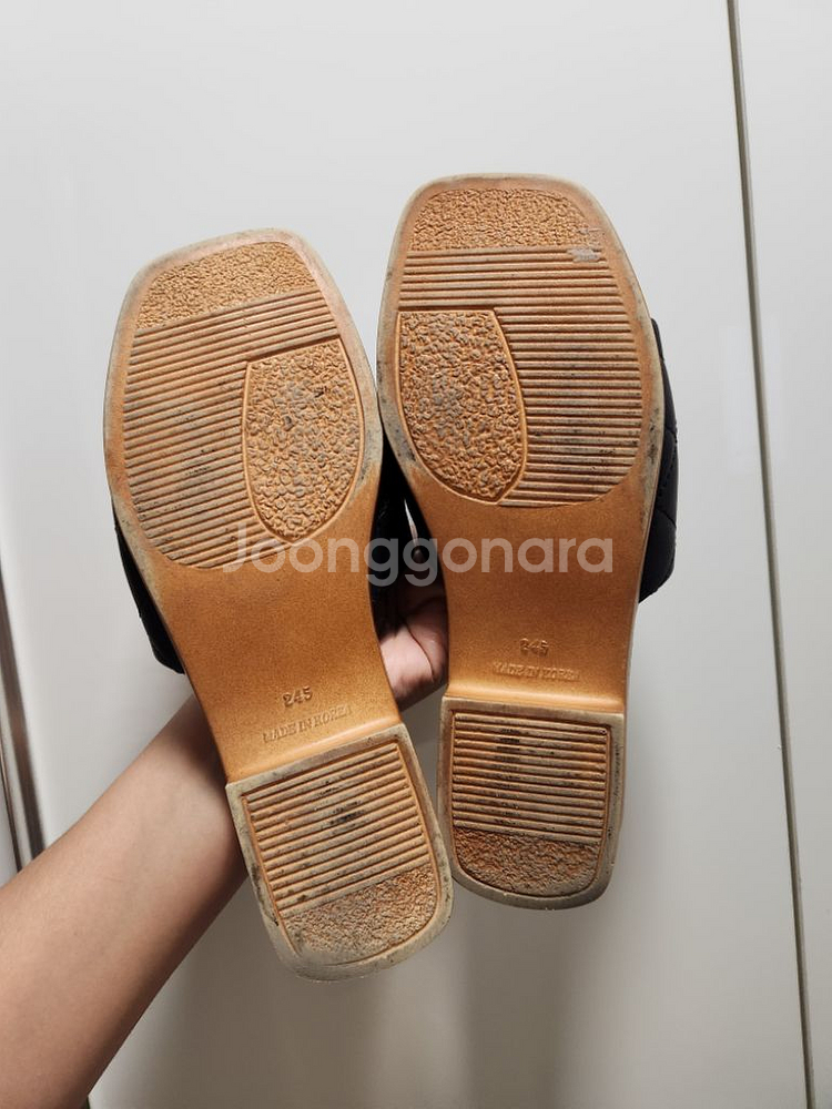 여자검정밴딩샌들 여름슬리퍼 245--4