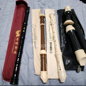 리코더 HDC영창 2개, 야마하 1개 돌기 단소 1개