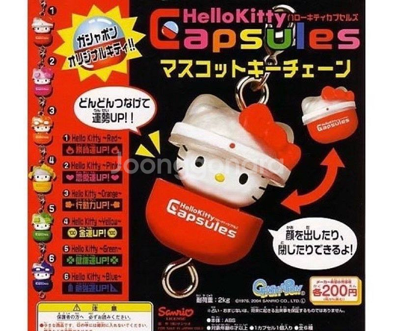 고전 키티 캡슐 capsules 가챠 키링 스트랩 액션--1