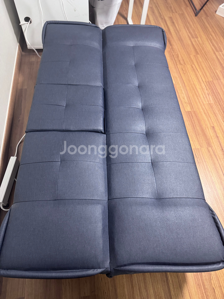 에보니아 리도 3인용 컵홀더 소파베드 다크블루--0