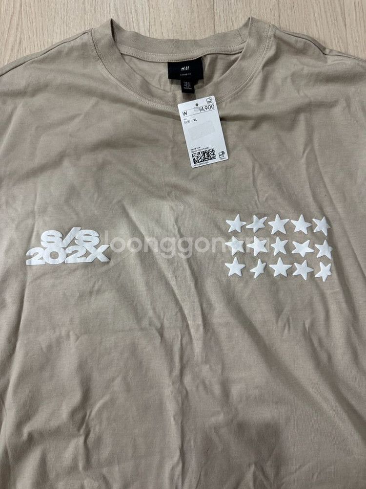 H&M 루즈핏 티셔츠 XL 새상품--2