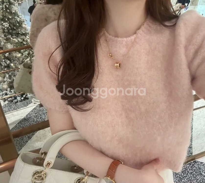 폭닥 알파카 솜사탕 반팔니트 (퍼플)--3