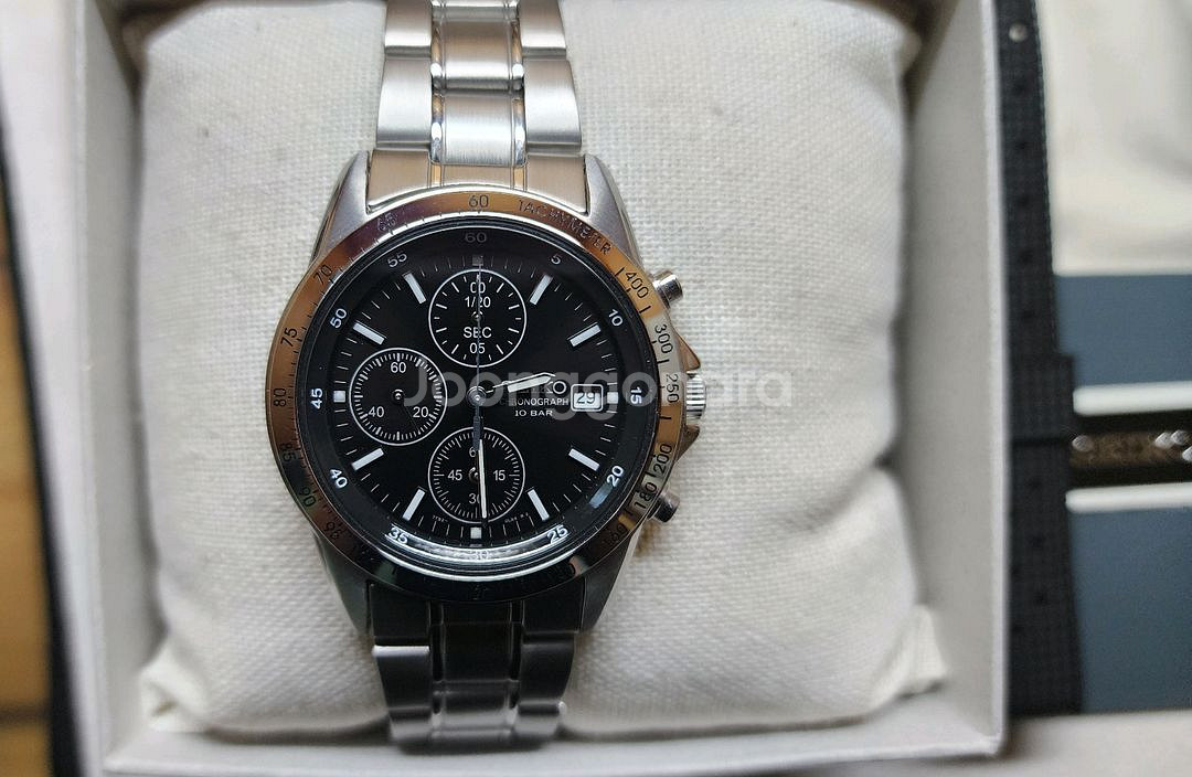 세이코 크로노그래프 메탈시계,러버스트랩--1