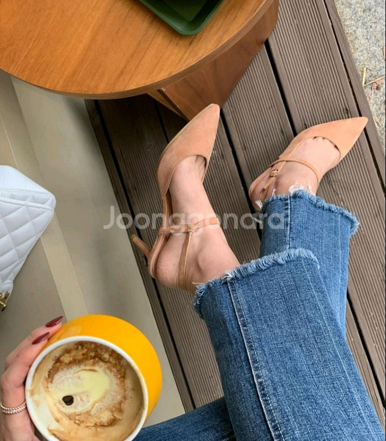 안젤룸 스웨이드 스틸레토 슬링백--0