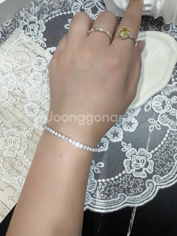 테니스 팔찌(새상품) S925 3mm--4