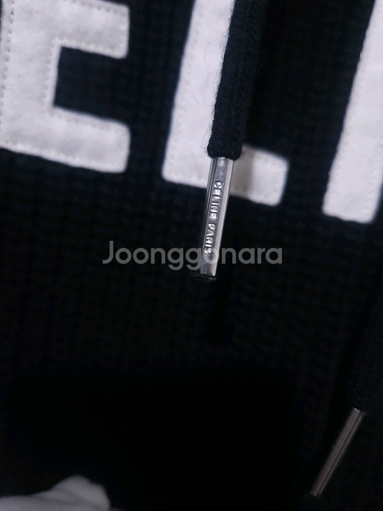 셀린느 리브드 울 니트 후드--3