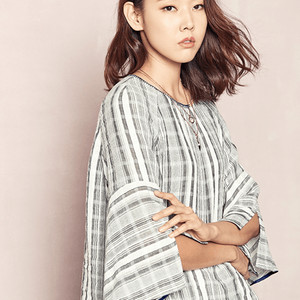 아이젤/ 아이젤 소프트 자카드 코튼 블라우스/ 여 L7