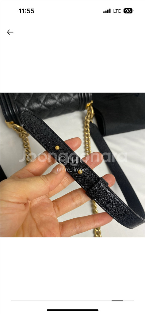 [풀구성 정품] 샤넬 보이사첼 뉴보이 캐비어 금장--8