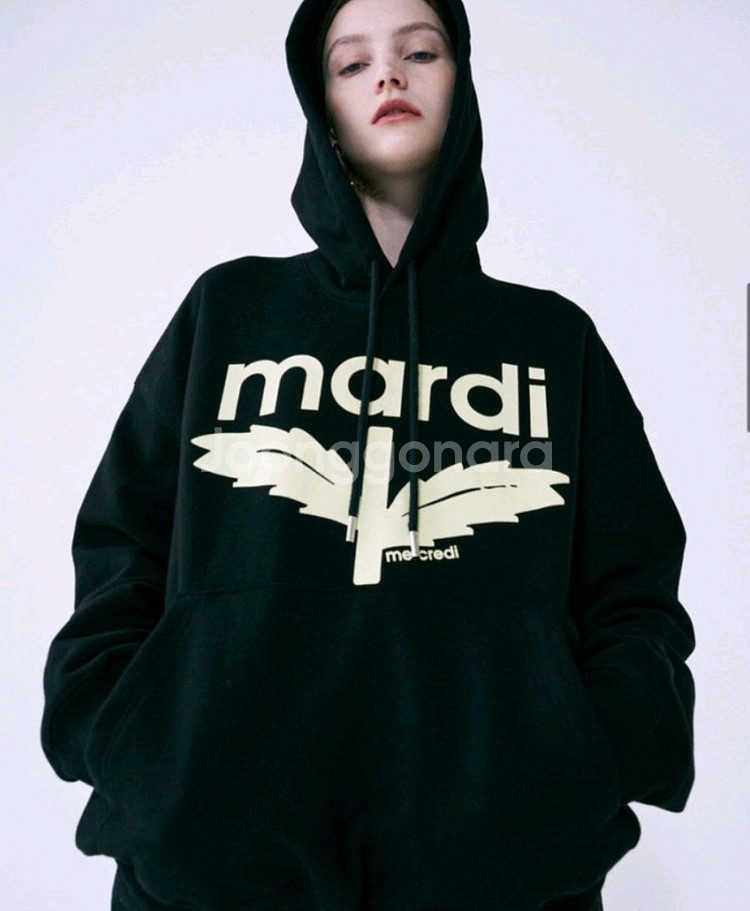 마르디 로고 후드티--0