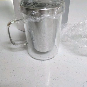 쌍계명차 유리 티컵 세트 (실버 메탈 필터 포함)