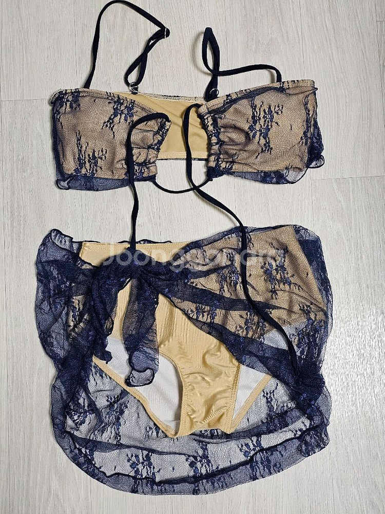 비치팜 반시 플라워 시스루 3피스 비키니 수영복 (새상--2