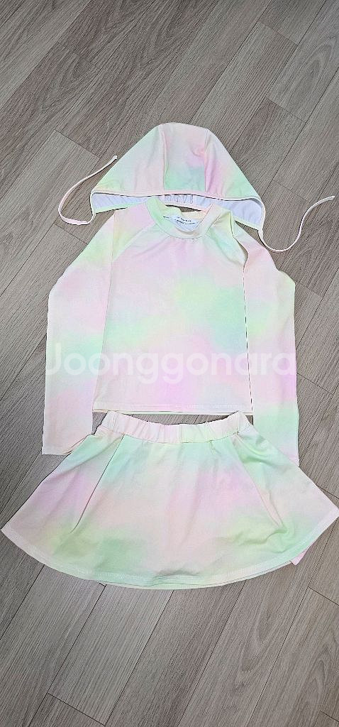스타일노리터 여아 래쉬가드 스커트 모자 세트--0