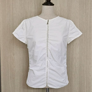 프라다소재 프리미엄 아이보리 항공점퍼티셔츠 S44