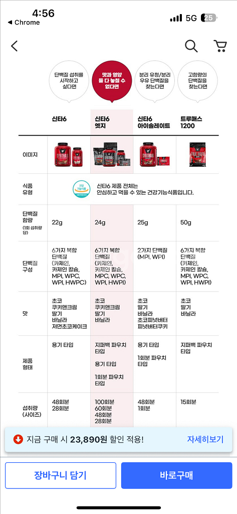 신타6 엣지 프로틴 쉐이크--2
