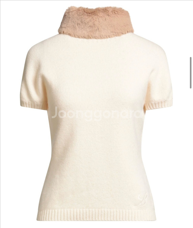 명품 블루마린 터틀넥 니트 크림 새상품--0