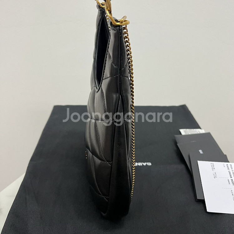 생로랑 램스킨 다이아 퀄팅 쉐이드 호보백 가방--3