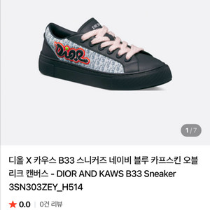 디올 X 카우스 B33 스니커즈 네이비 40 (착용X