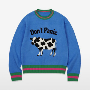 운포) 위글위글 오버 니트_Dont Panic Milk