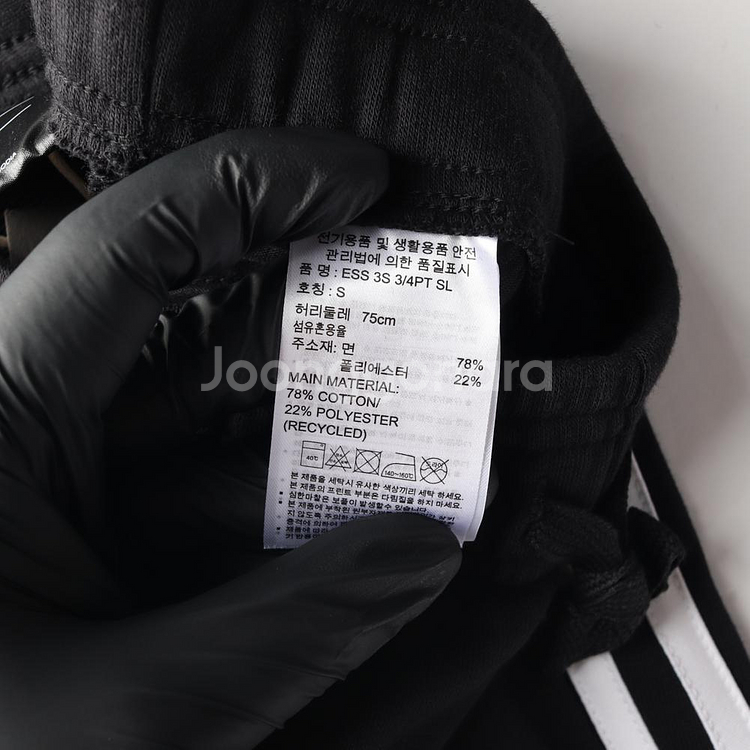 (새상품)[S]아디다스 블랙 삼선 쇼츠 반바지 7부바지--5