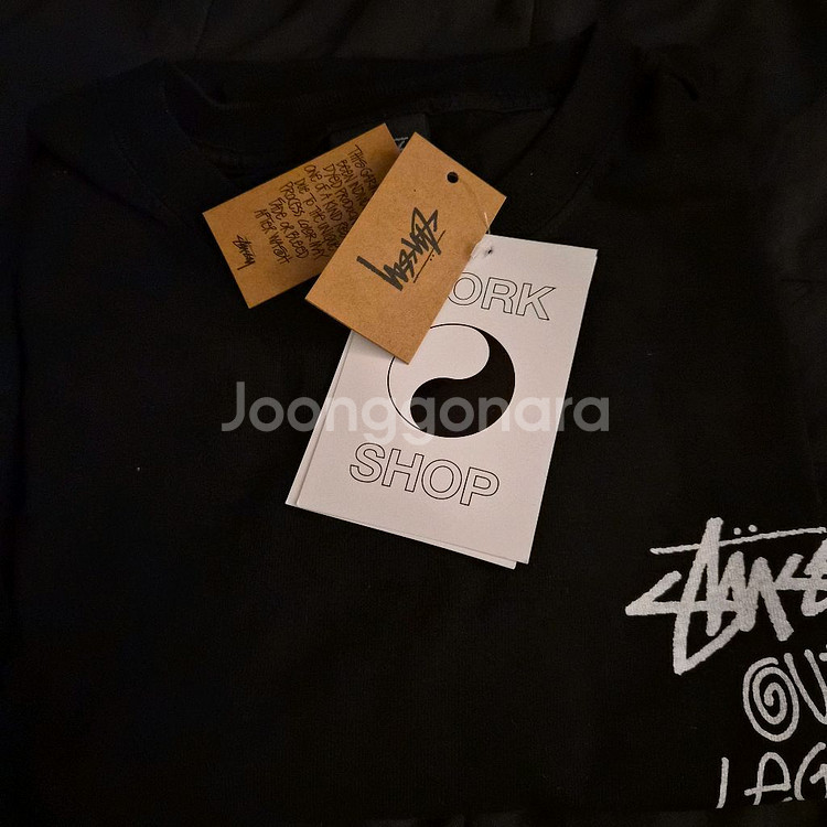 스투시 X 아워레가시 블랙 XL 반팔티 판매 (새상품,--1