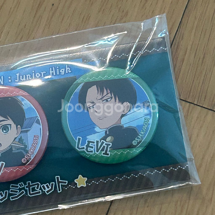 진격의거인 진격중학교 진격!거인중학교 리바이 캔뱃지--0