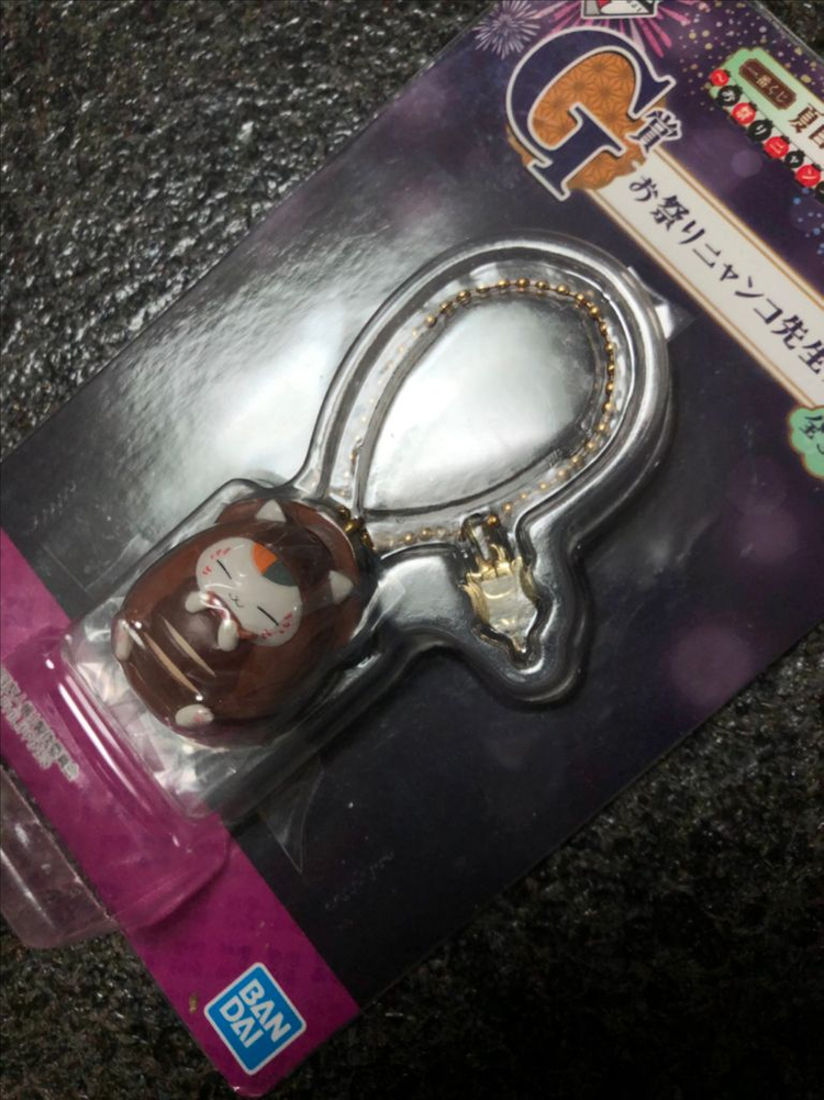 나츠메우인장 냥코센세 제일복권 피규어 스트랩 야옹선생 이미지