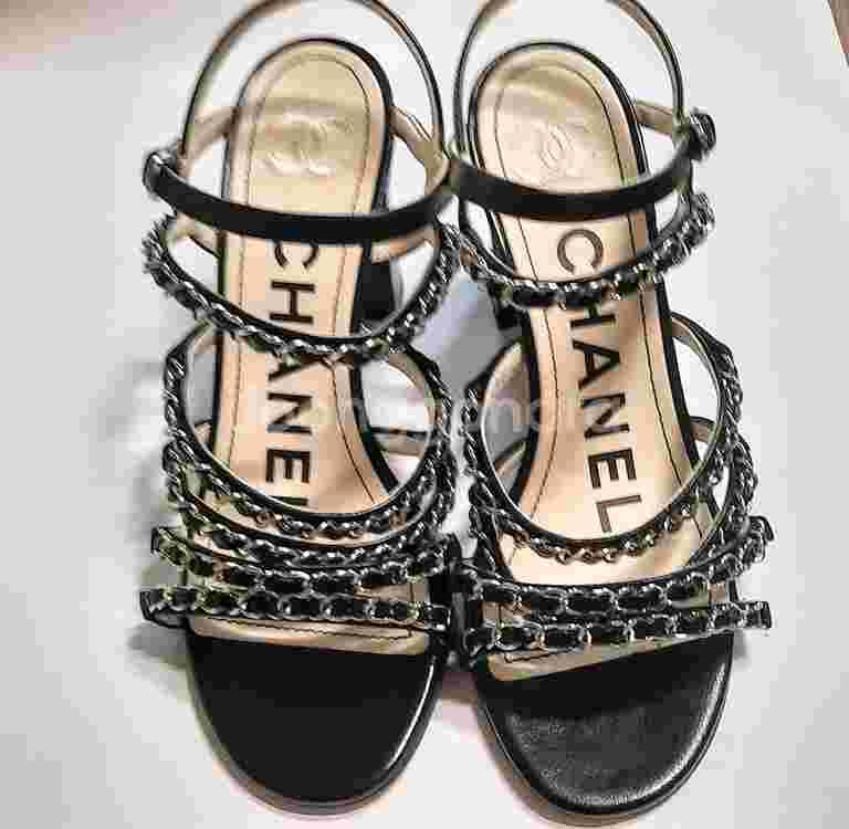 Chanel 램스킨 샌달구두 정품--5