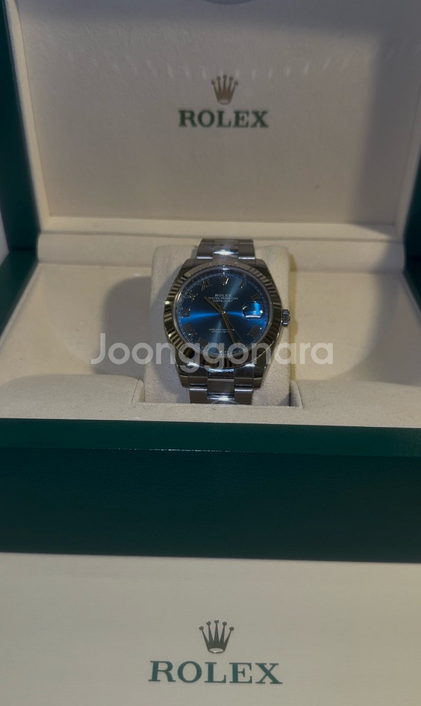 롤렉스 데이저스트 41mm 플루티드베젤 블루 로만--4