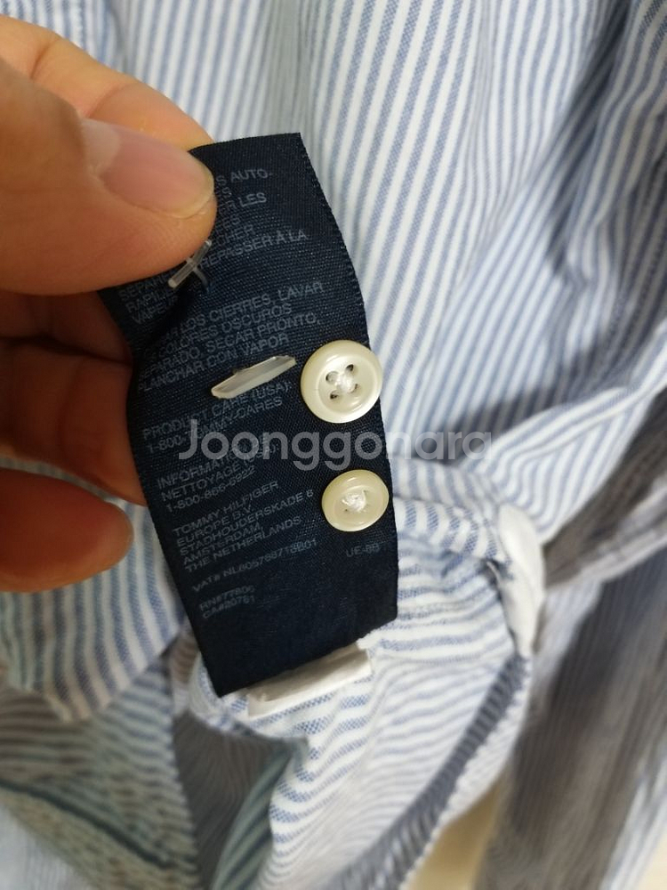 남성 타미힐피거 옥스포드 스트라이프셔츠 (95)--3