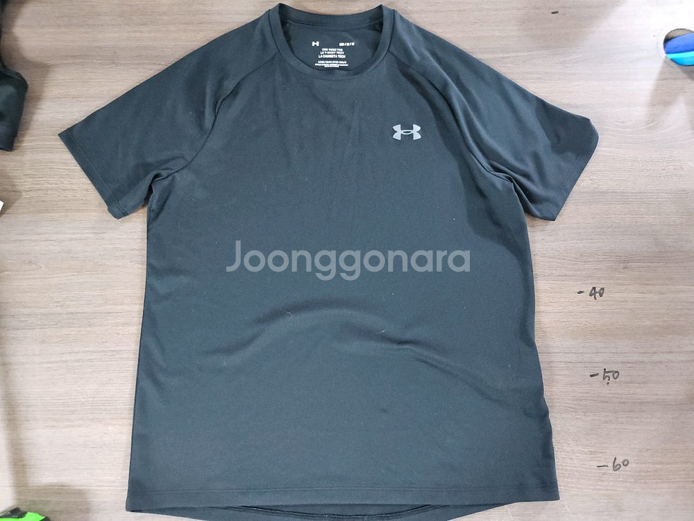 언더아머 기능성 반팔 티셔츠 블랙 M--1